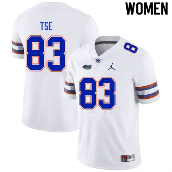 Women's Florida Gators #83 Joshua Tse NCAA Nike White Authentic Stitched College Football Jersey CRI3062SG